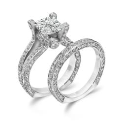 cubic zirconia wedding ring sets